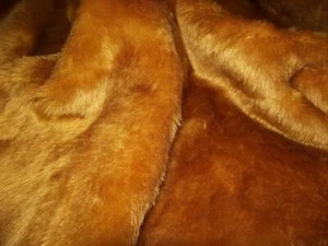 SHORT PLUSH Care Bear Faux Fur Fabric - HONEY BROWN - Picture 1 of 1