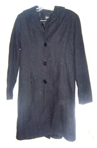 Sz S - Rouge Dark Ash Gray Wool Blend Coat w/Pockets in front - Picture 1 of 6