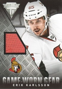 2013-14 Panini Titanium Game Worn Gear Jersey #GG-EK Erik Karlsson