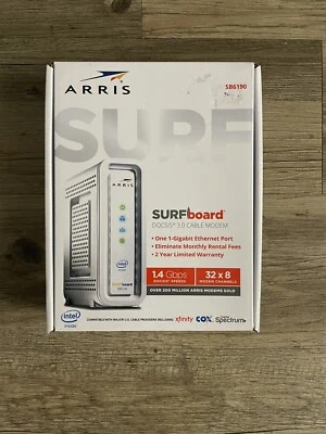 ARRIS Surfboard SB6190 Cable Modem, White - Image 1 of 2