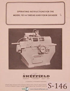 Sheffield Modell 103A, Gewinde- und Formschleifer, Bedienungsanleitung - Bild 1 von 2