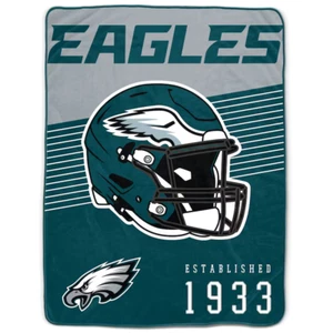 Philadelphia Eagles NFL 60" x 80" Helmet Stripes Royal Plush Blanket-F2002326851 - Picture 1 of 2