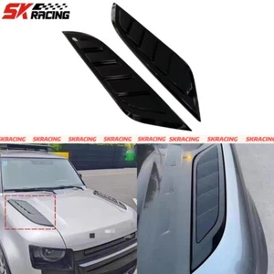 Gloss Black Bonnet Scoop Vent Hood Air Vents For Land Rover Defender 90 110 L663 - Picture 1 of 19