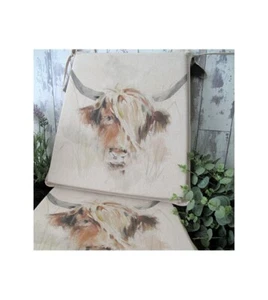 Highland Cow reversible tapered seat pads - Picture 1 of 1