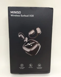 MINISO X30 V5.4 Translation Wireless Bluetooth Earbuds - Black - Picture 1 of 5