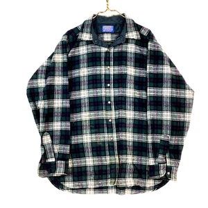 Vintage Pendleton Wool Flannel Shirt Size XL Multicolor Plaid Made In Usa - Picture 1 of 5