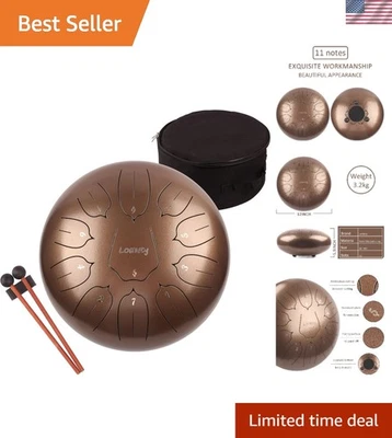 Tambor de acero multifuncional de 12 pulgadas - 11 notas con bolsa de transporte y accesorios Foto 1 de 4