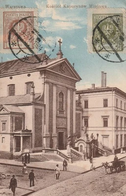AK 1 WK Warszawa Warschau Kapuzinerkirche Miodowo Polen Maurycy Haberfeld 1924 - Bild 1 von 2