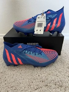 Adidas Predator Edge .1 SG Soft Ground Soccer Cleats Men's Size 8 Blue H02965 - Picture 1 of 11