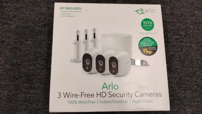 Arlo VMS3330W Security System with 3 HD Cameras - White - Used no batteries - K3 - Image 1 of 4