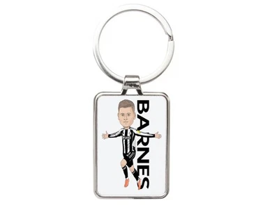 Harvey Barnes Unofficial Newcastle Football Keyring Cartoon Fan Art - Image 1 of 2