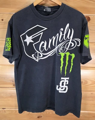 Famous Stars And Straps Monster Energy  TWITCH Shirt Men Large Fade Y2K - image 1 of 4