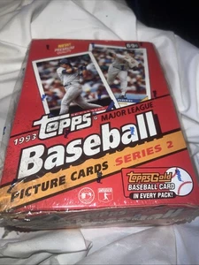 1993 Topps Series 2 Baseball Sealed Wax Box (36) Packs Per Box From Fresh Case - Picture 1 of 6