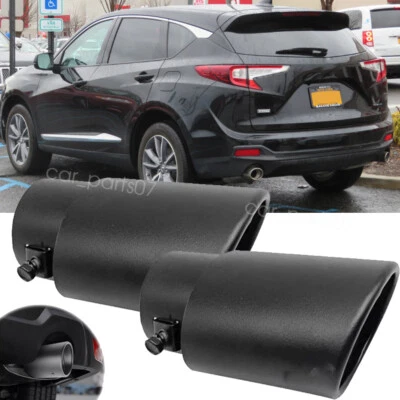 For Acura RDX Black Car Exhaust Pipe Tip Rear Tail Throat Muffler Tailpipe 2PCS Foto 1 de 4