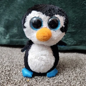 Ty Beanie Boos Waddles the Penguin 6" Glitter Eyes Plush - Picture 1 of 5