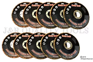 10PC 80 Grit 4-1/2" Premium Zirconia Flap Disc for Sanding and Grinding - Picture 1 of 2