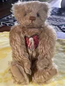 Vintage Ginger Brame Handarbeit Künstler signiert Mohair Teddybär LE Kinderherz - Bild 1 von 14