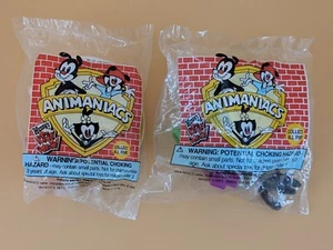 Vintage Wendy's ANIMANIACS Warner Bros. Cartoon Lot of 2 New & Sealed Toys 1998 - Picture 1 of 3