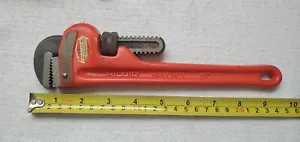 NEW RIDGID TOOLS 31010 10" HEAVY DUTY STEEL STRAIGHT PLUMING PIPE WRENCH - Picture 1 of 7