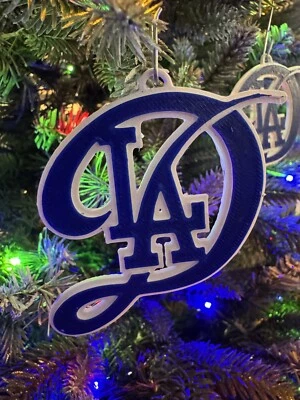 Los Angeles Dodgers City Connect adorno de Navidad - impresión 3D personalizada Foto 1 de 4