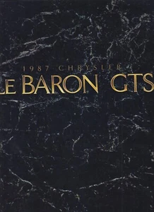 1987 Chrysler Le Baron GTS (4 door Limousine) Prospekt / Brochure US / USA - Picture 1 of 5