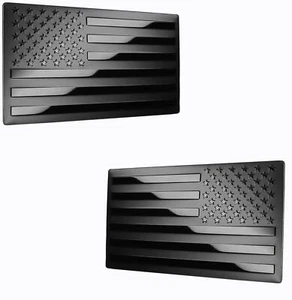 USA American Metal Flag Auto Fender Emblem for Cars Trucks Forward and Revers... - Picture 1 of 3