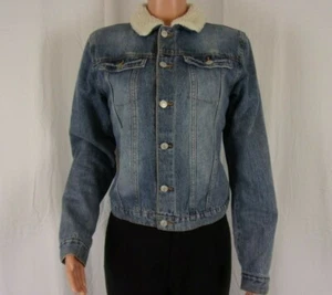 H & M Button Up Jean Jacket w/FAUX FUR COLLAR SIZE: 20 Boys BLUE DENIM - Picture 1 of 3