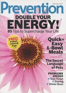 PREVENTION Magazine - February 2017 / Double Your Energy / Enjoy Healthy Living! - Picture 1 of 2