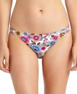 California Waves Womens Bikini Swim Bottom Multicolor Floral High Cut Leg L NWOT - Picture 1 of 4