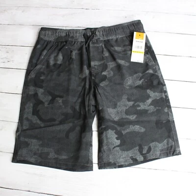 Timberland Boy's Casual Camouflage Shorts Youth Size L 14 16 Black Gray - Image 1 of 3
