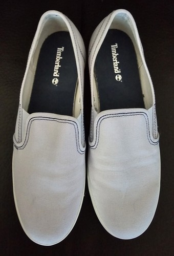 Scarpe da donna Timberland slip on in tela blu chiaro UK 8