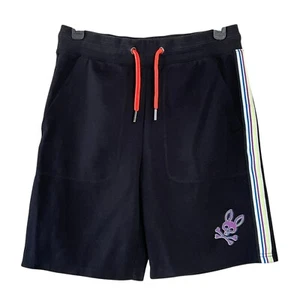 PSYCHO BUNNY Boys Size XL (18-20) Black Keswick Drawstring Waist Sweat Shorts - Picture 1 of 8