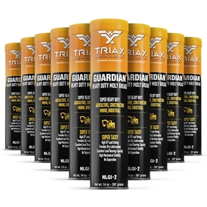 TRIAX Guardian HD Grease, Super Heavy Duty Moly EP, 14 Ounce (10 Tube Pack) - Picture 1 of 7