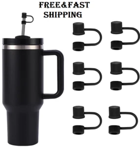 Tapa de pajita de silicona 6 piezas compatible con vaso Stanley Cup 30-40 OZ con - Imagen 1 de 7