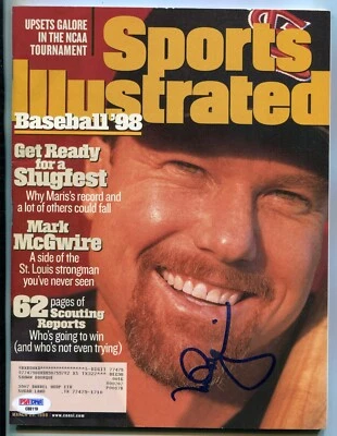 Mark McGwire Autographed 1998 Sports Illustrated Magazine PSA/DNA Cardinals - Image 1 of 3