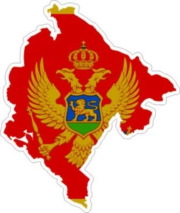 Motorrad Auto Aufkleber Sticker Flagge Vinyl Decal Karte Montenegro - Bild 1 von 1