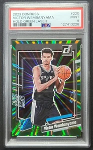 2023 PANINI DONRUSS 220 🏀🏀 VICTOR WEMBANYAMA HOLO LASER VERDE - Foto 1 di 3