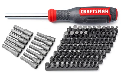 Juego de destornilladores de brocas Craftsman 91 piezas hexagonales 1/4 enchufe Allen plano Foto 1 de 3