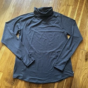 Top para mujer Eddie Bauer cuello embudo activo manga larga gris mediano nuevo con etiquetas - Imagen 1 de 9
