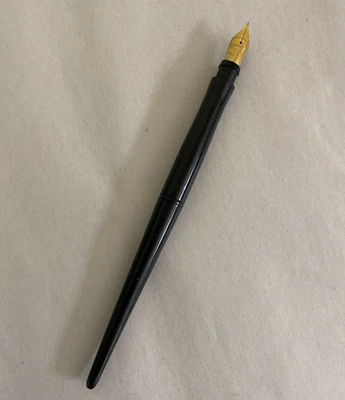 Винтажная настольная перьевая ручка 14k золотая пластина «Прочный наконечник» гладкий перо — непроверенная США - Изображение 1 из 4