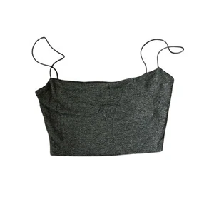 Naked Wardrobe Cami Crop Top Charcoal Size M NWT - Picture 1 of 4