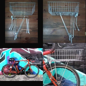 Bike Cargo Pannier Rack w/ Basket Carrier CHROME Custom Fit for Mercier Kilo WT - Picture 1 of 15