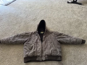 Cabela's Canvas Hooded XL Reg Quilted Lined Thick Outdoor Heavy Duty Jacket - Bild 1 von 9
