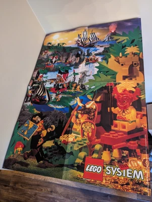 Vintage (1994) LEGO Large PIRATES / ISLANDERS Poster - NO BORDER - VERY RARE - Image 1 of 4