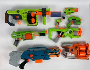 8x NERF Zombiestrike Dominator Flipfury Longshot CS6 Sniper Rifle Blaster Guns - Picture 1 of 7
