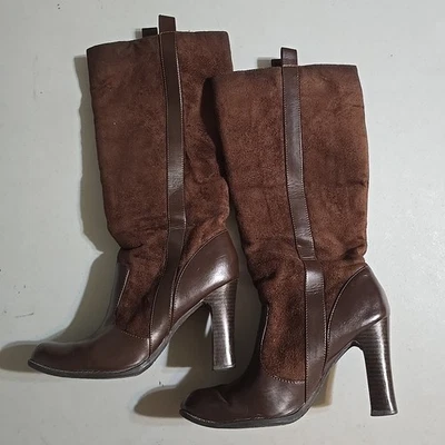 Massimo 靴子女式 8 码棕色冬季秋跟  — 第 1/4 张图片