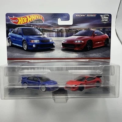 🔥Hot Wheels Car Culture 2 Pack Mitsubishi 95 Eclipse & Lancer Evo VI - Image 1 of 4