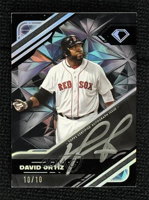 2025 Topps Diamond Icons Polychromatink Silver Black 10/10 David Ortiz Auto HOF - Image 1 of 3