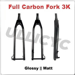 26/27.5/29'' Mountain Bikes Carbon Hard Fork Bicycle Tapered Thru Axle 15x100mm - Picture 1 of 26