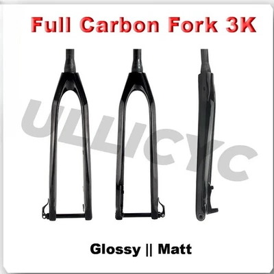 26/27.5/29'' Mountain Bikes Carbon Hard Fork Bicycle Tapered Thru Axle 15x100mm - Image 1 of 4